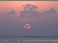Maldives, sunset in Indan ocean
