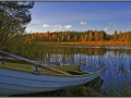 Finland, Pyhalto, Korppisenjarvi lake