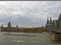 Germany, Cologne citiy view from railway bridge