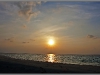 Maldives, sunset in the ocean