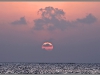 Maldives, sunset in Indan ocean