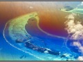 Maldives islands, view from air